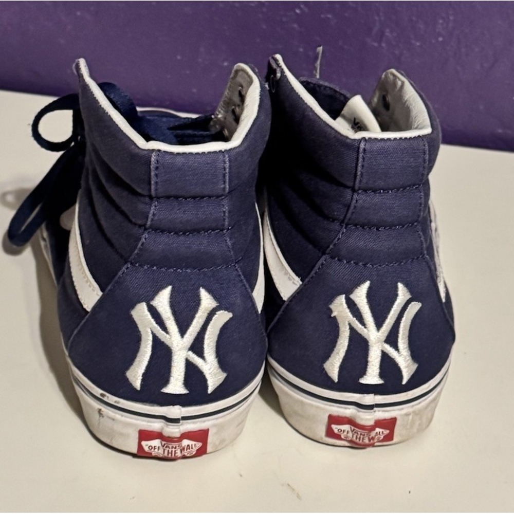 Vans Sk8-Hi MLB New York Yankees Men's 12 Shoes Baseball Excellent Rare - Picture 4 of 6